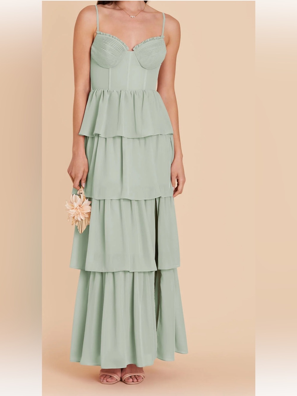 Birdy Grey Chiffon Sage Bridesmaids Dress.